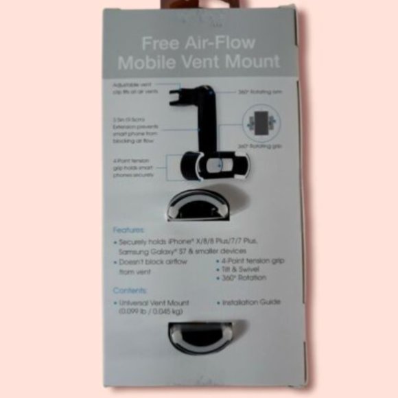 Vibe auto - Free Air-flow Mobile Vent Mount Cell Phone Holder - Picture 5 of 8